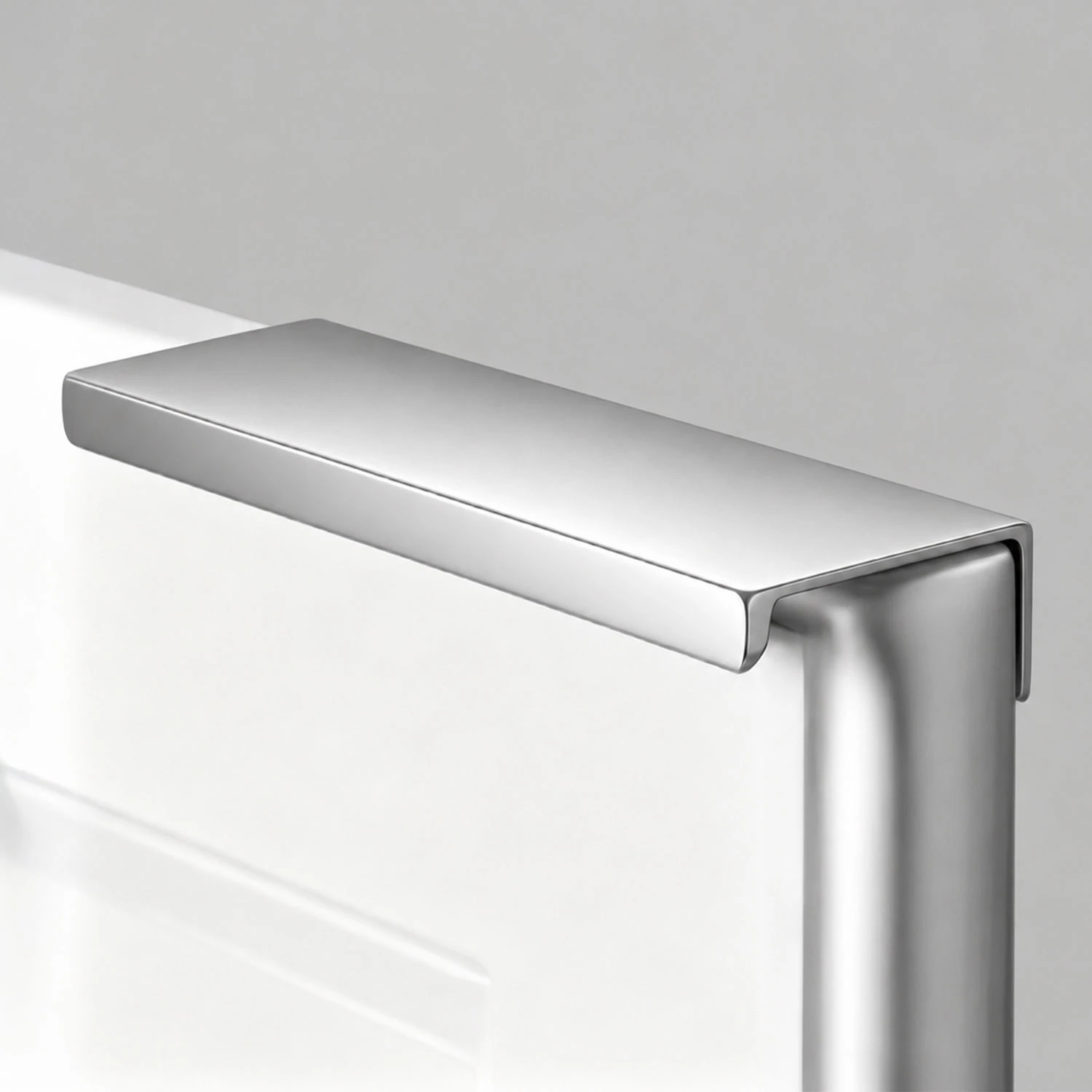 Edge Pull Cabinet Handle 96mm - Chrome