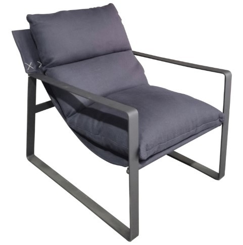 Lugo Armchair 690mm Charcoal Grey