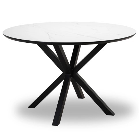 Zen Modena Dining Table 1200mm - White Marble