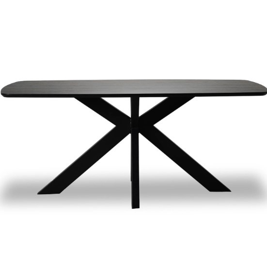 Zen Malena Dining Table 1800 x 900mm - Black Woodgrain