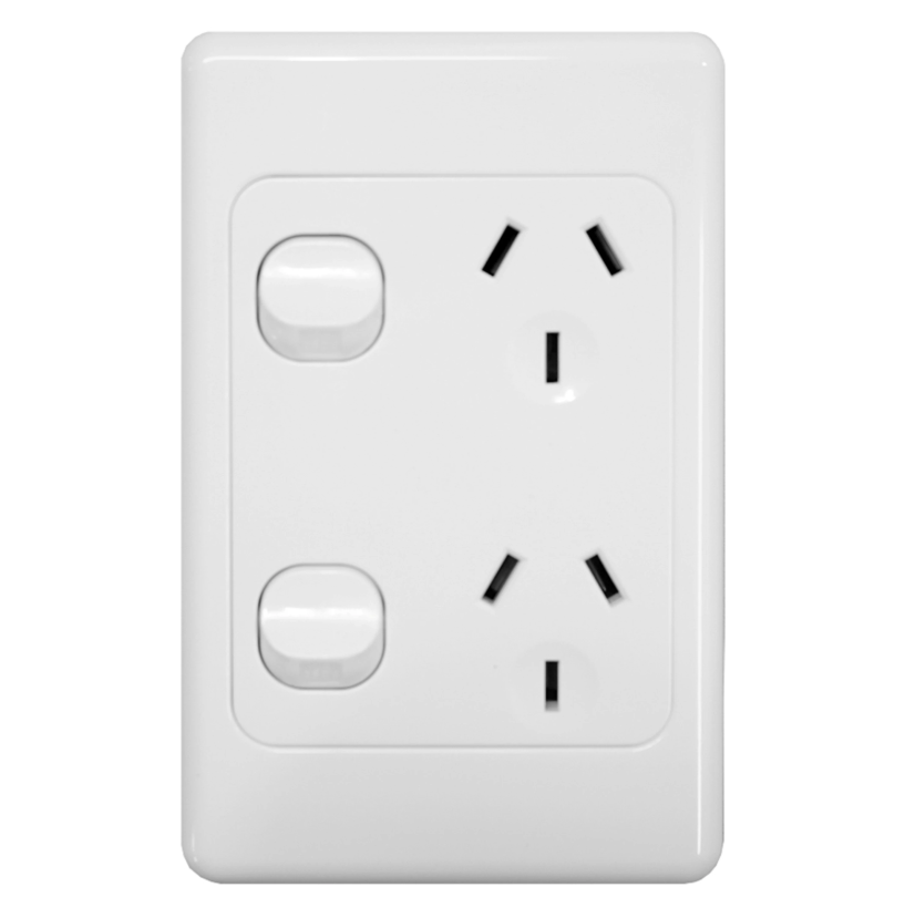 Electrical Double Powerpoint 10A - Vertical
