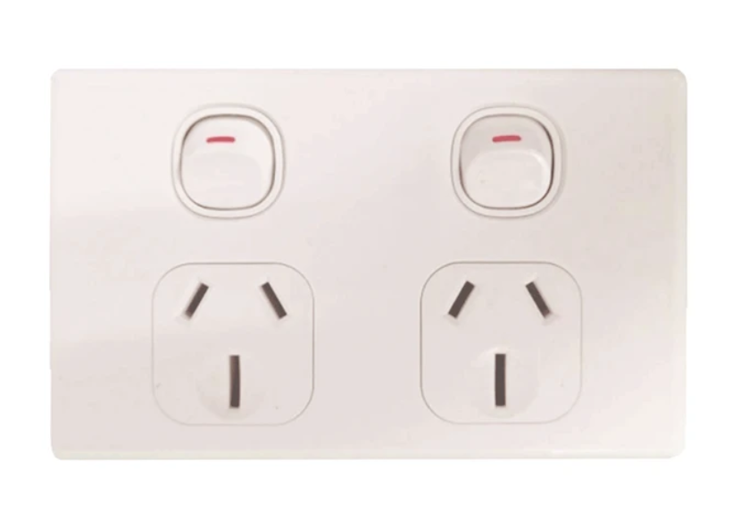 Electrical Double Powerpoint 15A - Horizontal