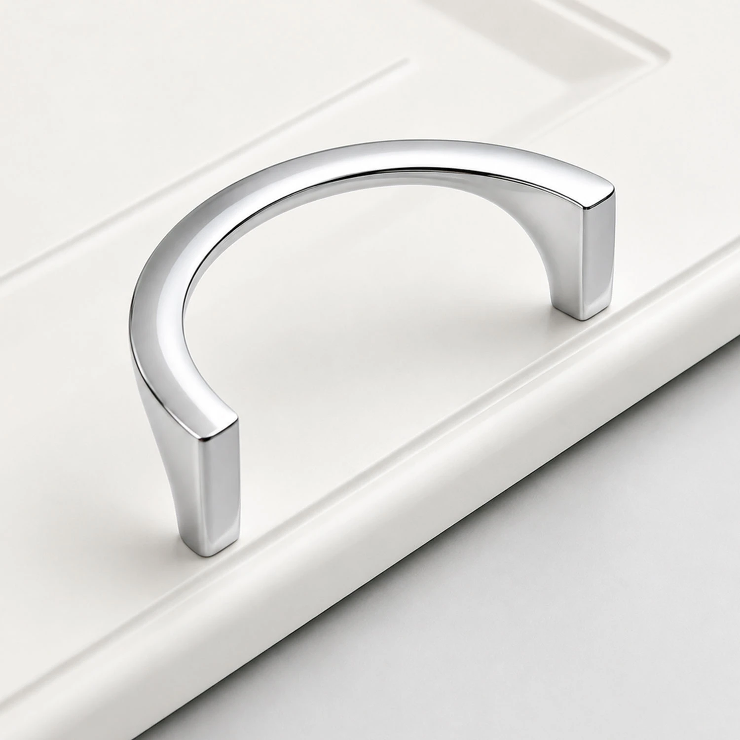 Semi-Circle Cabinet Handle 96mm - Chrome