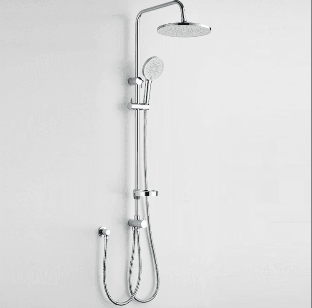 Rain Slide Shower Set Round - Chrome
