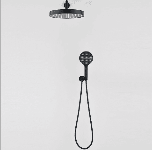 Concealed Rain Shower Set Round - Matte Black