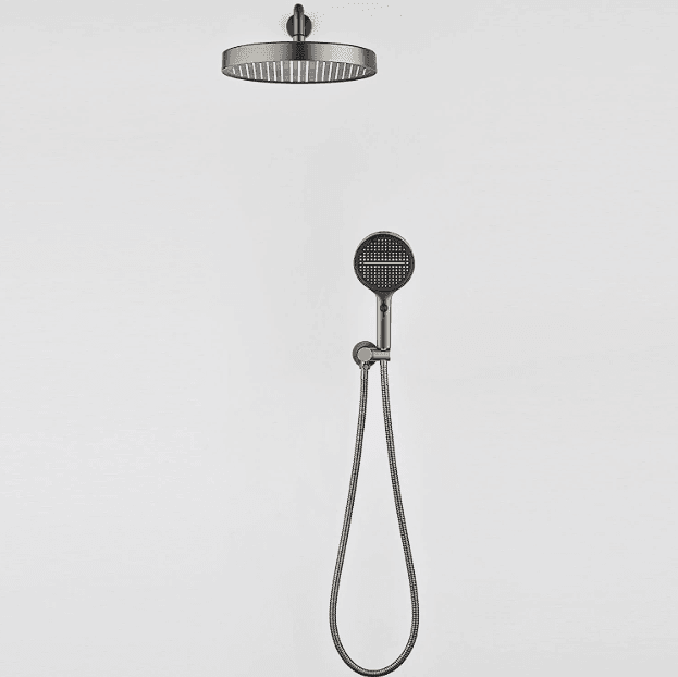 Concealed Rain Shower Set Round - Brushed Gunmetal