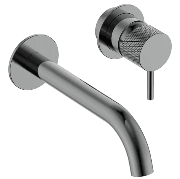 Diamond Concealed Basin Mixer - Brushed Gunmetal