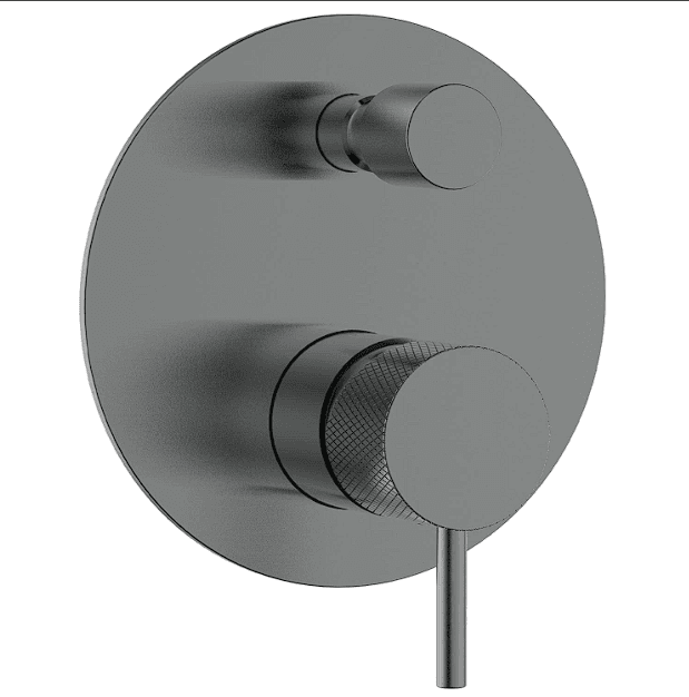 Diamond Shower Mixer with Diverter - Brushed Gunmetal
