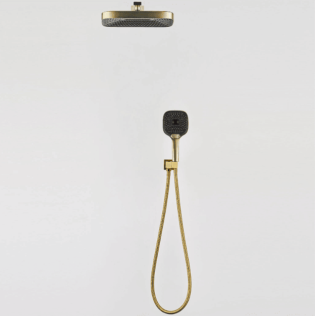 Concealed Rain Shower Set - Brushed Brass