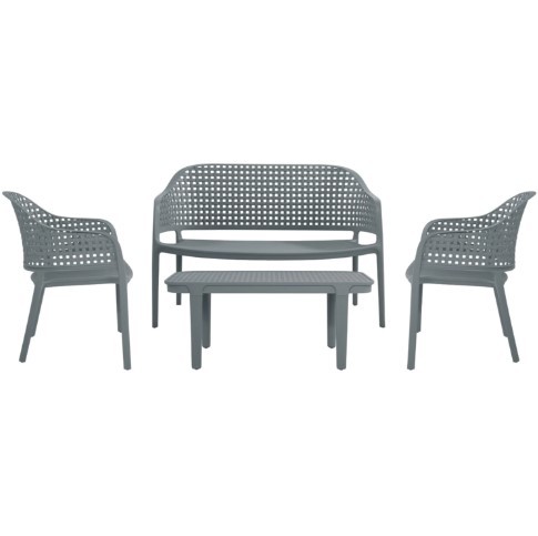 Hobson 4-Piece Outdoor Lounge Set - Dark Grey