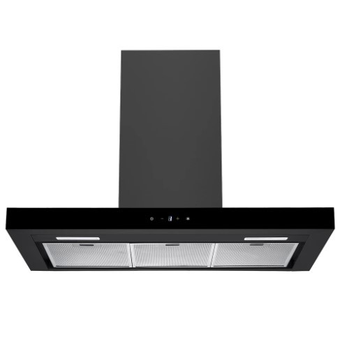 Vogue Canopy Rangehood 90cm - Black w. Touch Control - 750m³/h