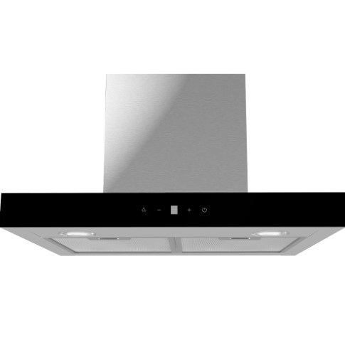 Master Kitchen T-Canopy Rangehood 60cm 900m³/h - SS & Black - High Speed