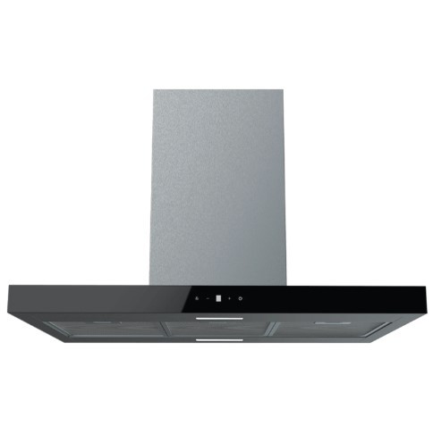 Midea Island Rangehood Stainless Steel with Black Glass Fascia 1150m³/h - 90cm