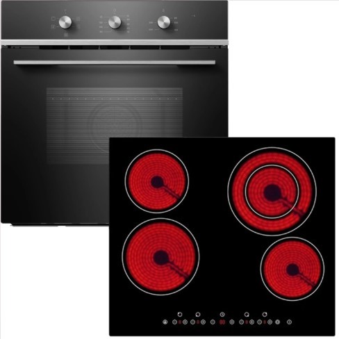 Essential Wall Oven & Novo Ceramic Cooktop Combo - 60cm