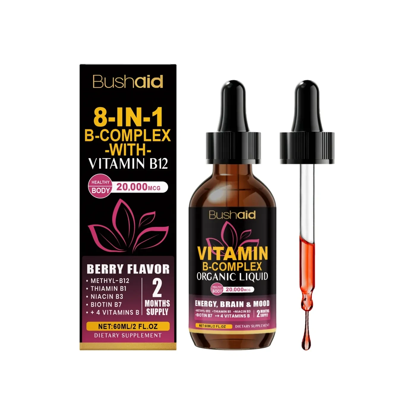 Bushaid Vitamin B-Complex Organic Liquid