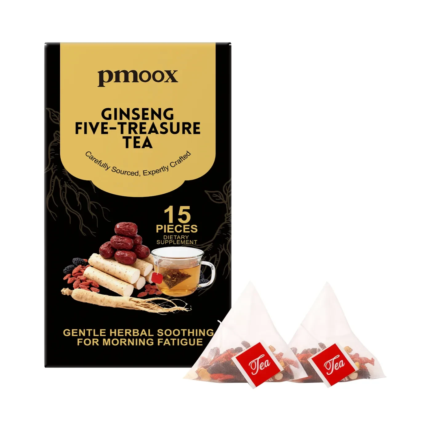 pmoox Ginseng Five-Treasure Tea