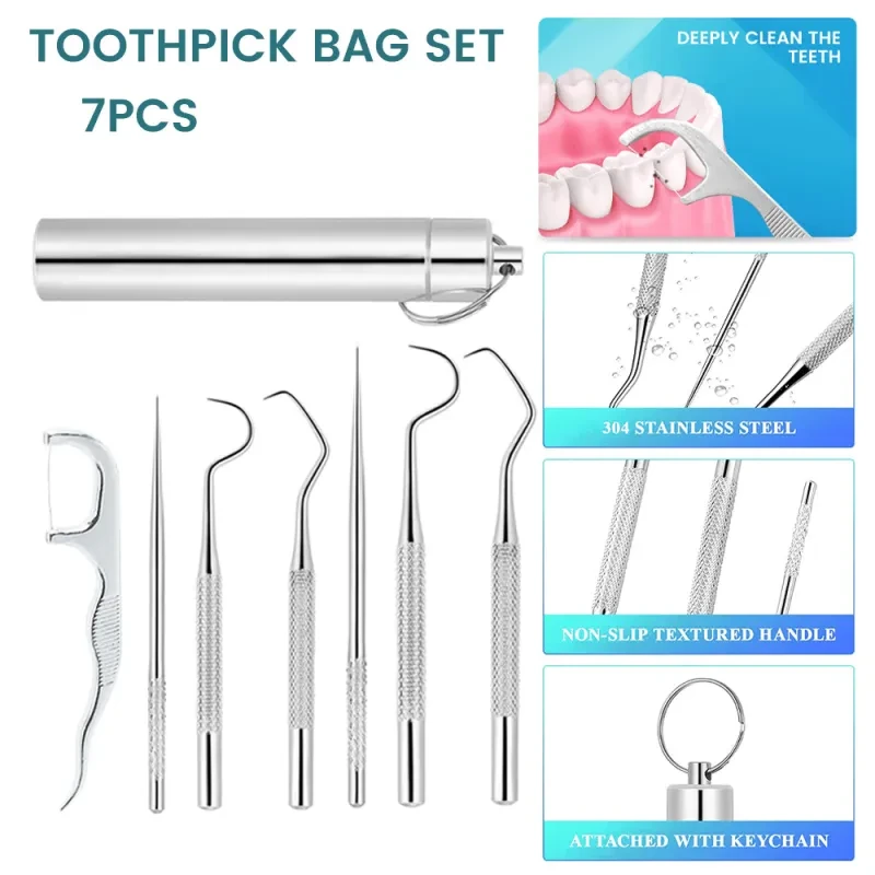 Stainless Steel Metal Toothpick Set