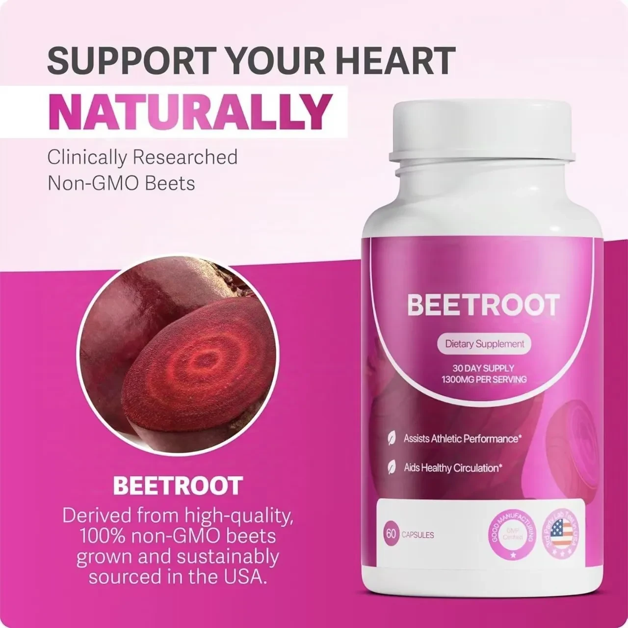Beetroot 1300mg 60 Capsules
