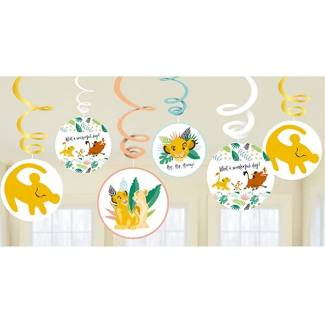Lion King Hanging Swirl Decorations (Pack of 12)
