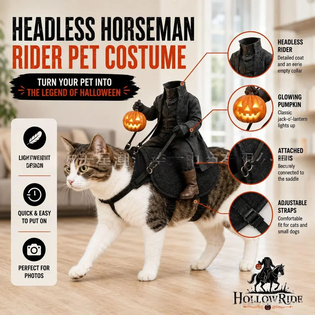 Headless Horseman Pet Halloween Costume