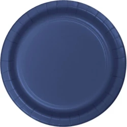 Navy Blue Dinner Plates Paper 23cm - Pack of 24