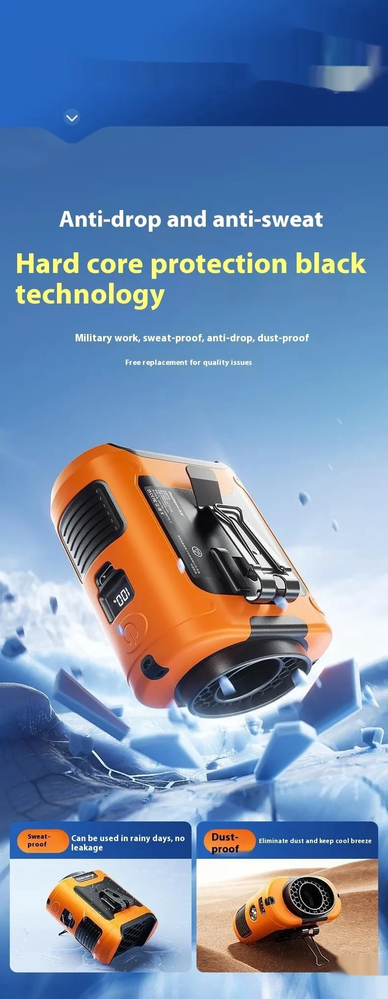 Waist-Mounted Electric Fan