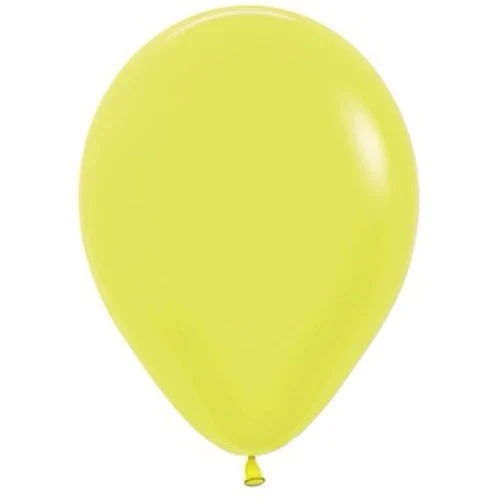 12cm Neon Yellow Latex Balloons - Pack of 50