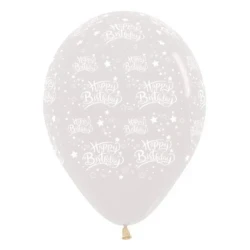 30cm Happy Birthday Stars Crystal Clear Jewel - Pack of 25