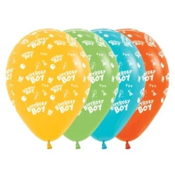 30cm Birthday Boy Tropical Assortment - Pack of 25