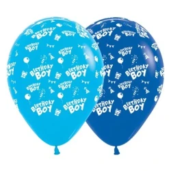 30cm Birthday Boy Blue & Royal Blue - Pack of 25