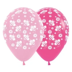 30cm Bumble Bee's & Flowers Pink & Fuchsia - Pack of 25