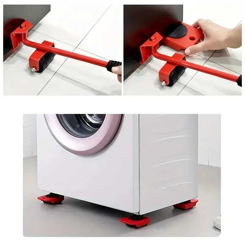 Set of 5 Furniture Lifters with 360° Rotatable Pads - Furniture Slides Kit