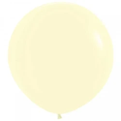Sempertex 60cm Pastel Matte Yellow Latex Balloons 620 - Pack of 3