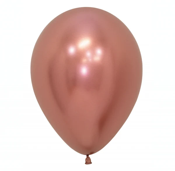 30cm Metallic Reflex Rose Gold Latex Balloons (Pack Of 50)