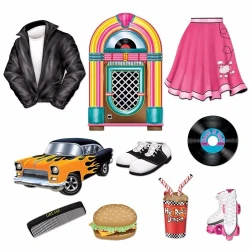 Cutouts 50's - Jukebox Cars Burger - Pack of 10