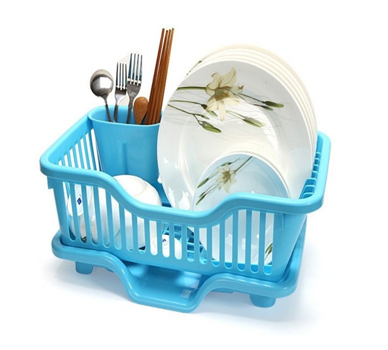 Double Layer Kitchen Dishes & Utensils Drying Organizer Rack