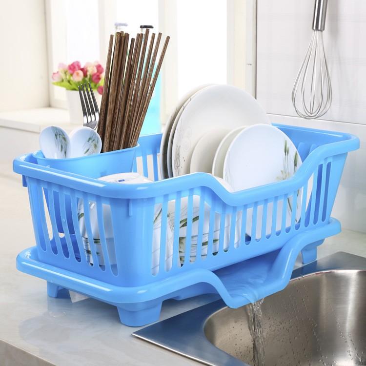 Double Layer Kitchen Dishes & Utensils Drying Organizer Rack
