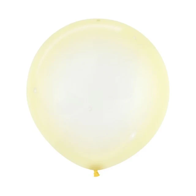 Balloon 60cm Crystal Pastel Yellow 321 (Pack of 3)