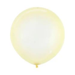 Balloon 60cm Crystal Pastel Yellow 321   (Pack of 3)