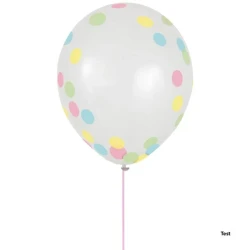 Latex Balloon - Pretty Pastels Confetti (30cm)(Pack of - 6)