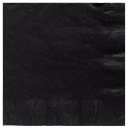 Luncheon Napkins Jet Black 2 Ply - Pack of 20