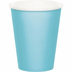 Pastel Blue Cups Paper 266ml - Pack of 24