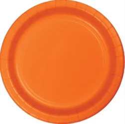 Sunkissed Orange Lunch Plates Paper 18cm - Pack of 24