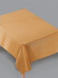 Fabric Tablecover Metallic Look - Gold
