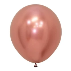Sempertex 45cm Metallic Reflex Rose Gold Latex Balloons 968, 6PK - Pack of 6