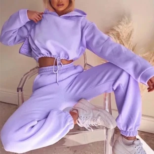 Jogging Suits For Women 2 Piece Sweatsuits Tracksuits Sexy Long Sleeve  HoodieCasual Fitness Sportswear