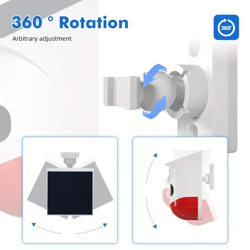 Solar Infrared Anti-Theft Alarm - Outdoor Human Body Sensor Alarm for Farm, Orchard, and Home Security