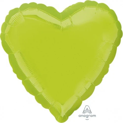 Standard Heart Balloon Hx Kiwi Green 45cm
