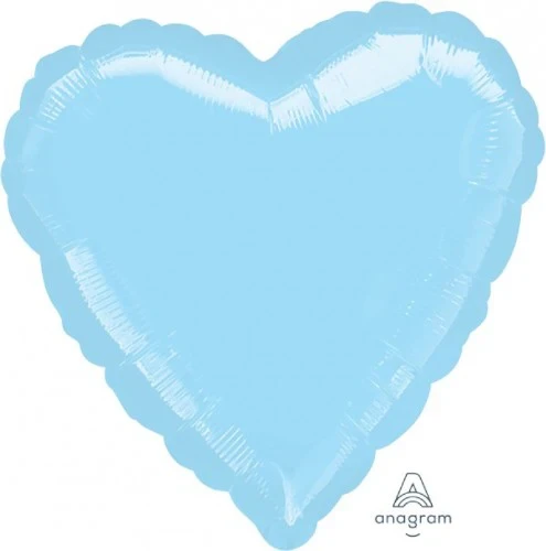 Heart Balloon Standard Hx Metallic Pearl Pastel Blue - 45cm