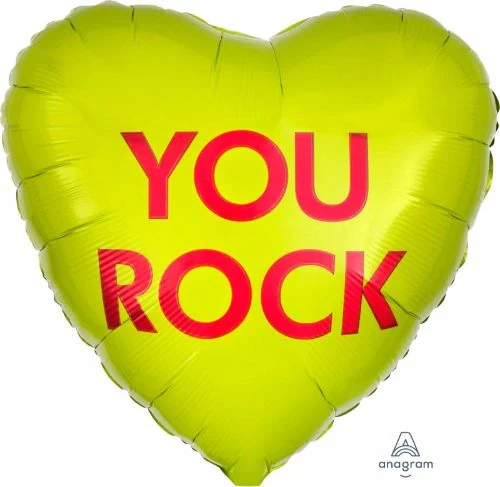Foil Balloon - You Rock Candy Heart - 45cm